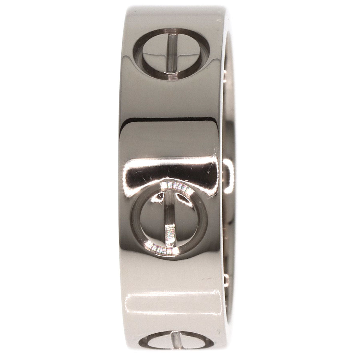CARTIER   Ring love ring #50 K18 White Gold Ladies