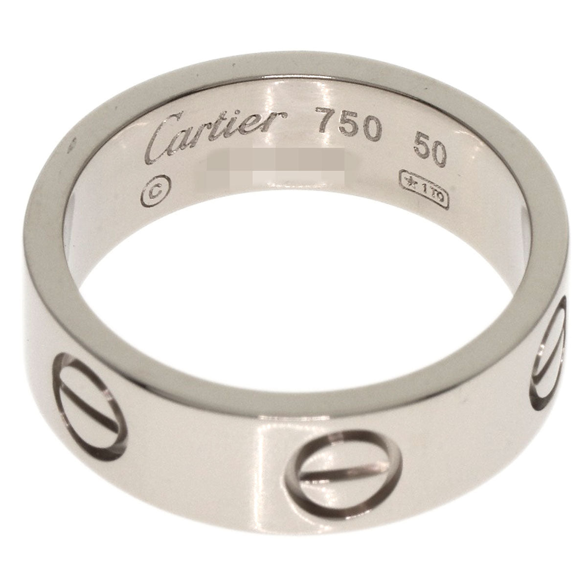 CARTIER   Ring love ring #50 K18 White Gold Ladies
