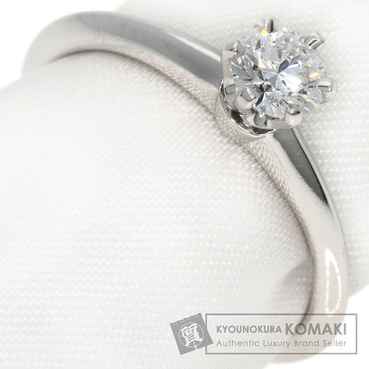 TIFFANY&Co. Solitaire Diamond Knife Edge Ring Platinum PT950 Ladies [Used]