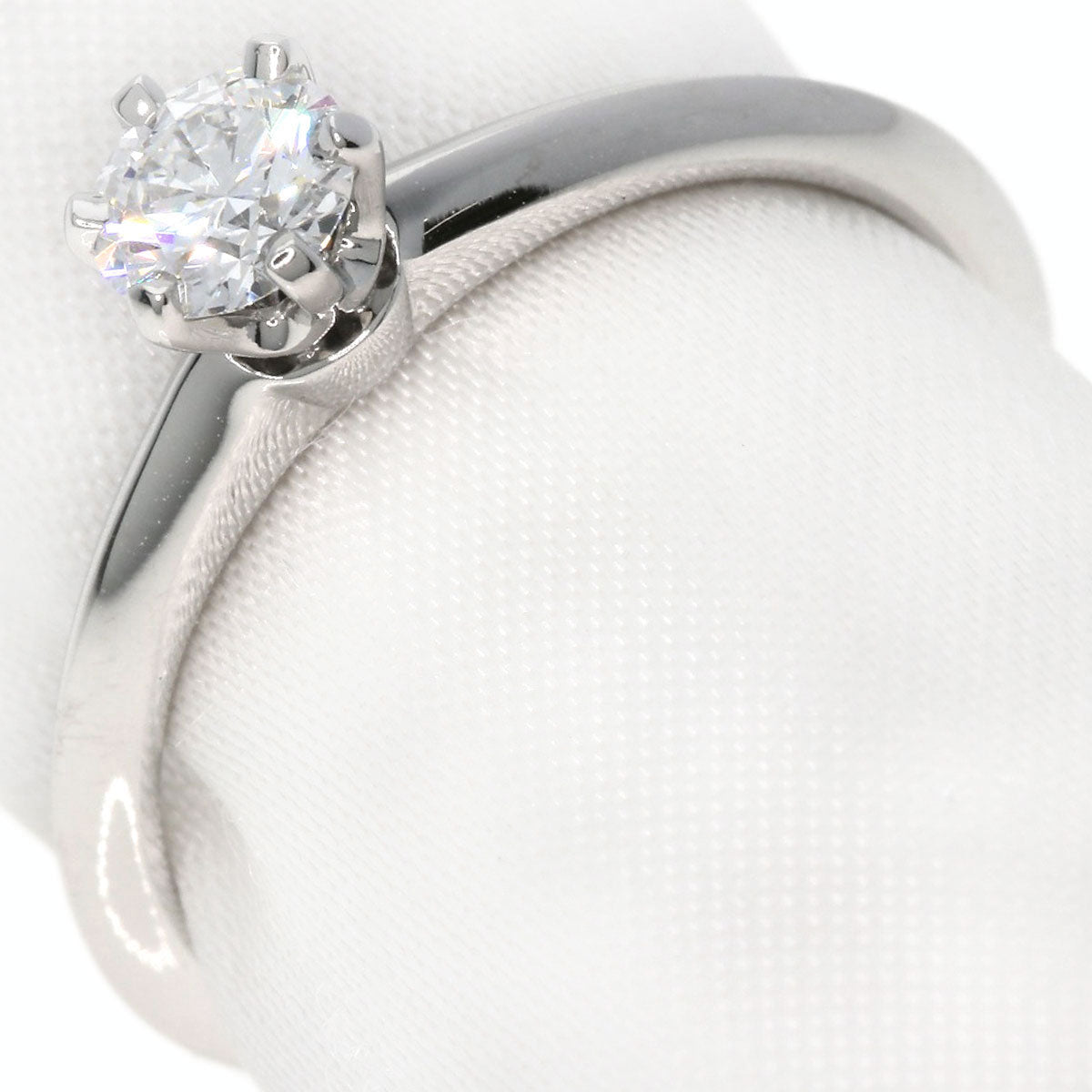 TIFFANY&Co. Solitaire Diamond Knife Edge Ring Platinum PT950 Ladies [Used]
