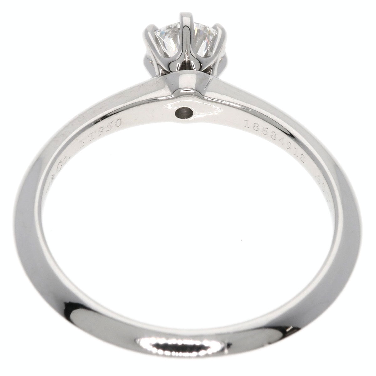 TIFFANY&Co. Solitaire Diamond Knife Edge Ring Platinum PT950 Ladies [Used]