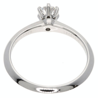 TIFFANY&Co. Solitaire Diamond Knife Edge Ring Platinum PT950 Ladies [Used]