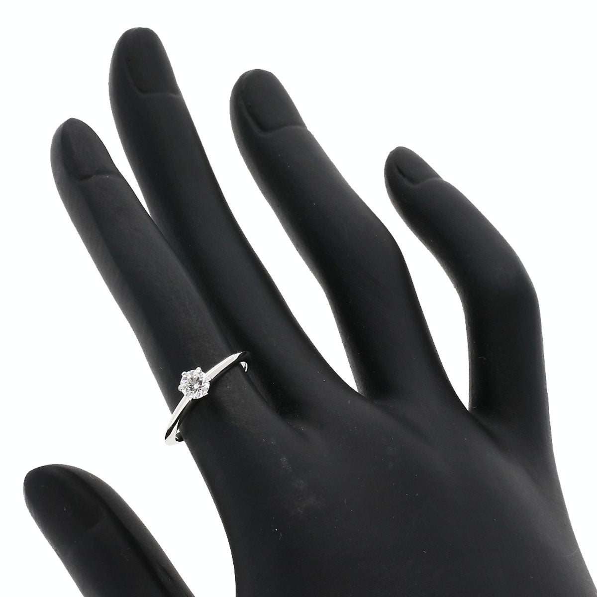 TIFFANY&Co. Solitaire Diamond Knife Edge Ring Platinum PT950 Ladies [Used]