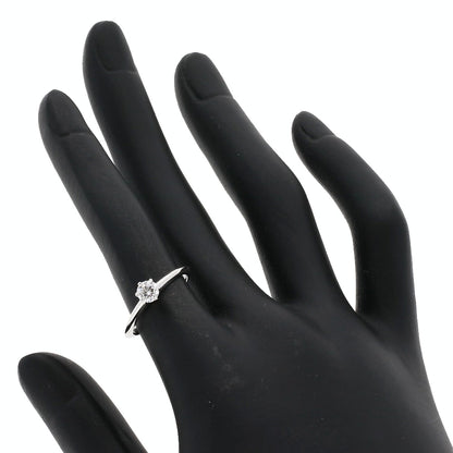 TIFFANY&Co. Solitaire Diamond Knife Edge Ring Platinum PT950 Ladies [Used]