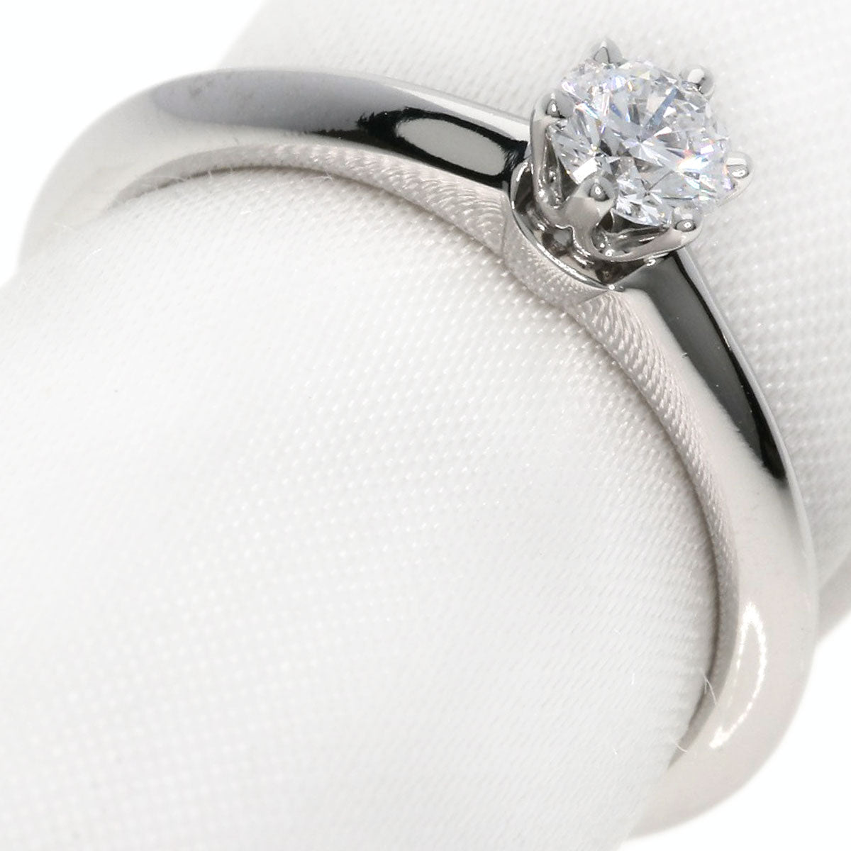 TIFFANY&Co. Solitaire Diamond Knife Edge Ring Platinum PT950 Ladies [Used]