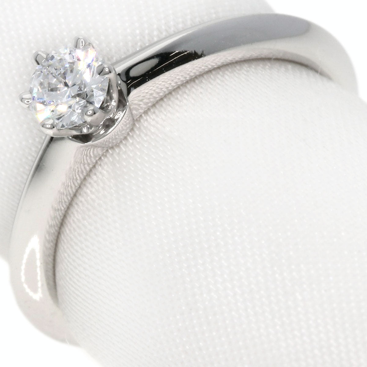 TIFFANY&Co. Solitaire Diamond Knife Edge Ring Platinum PT950 Ladies [Used]