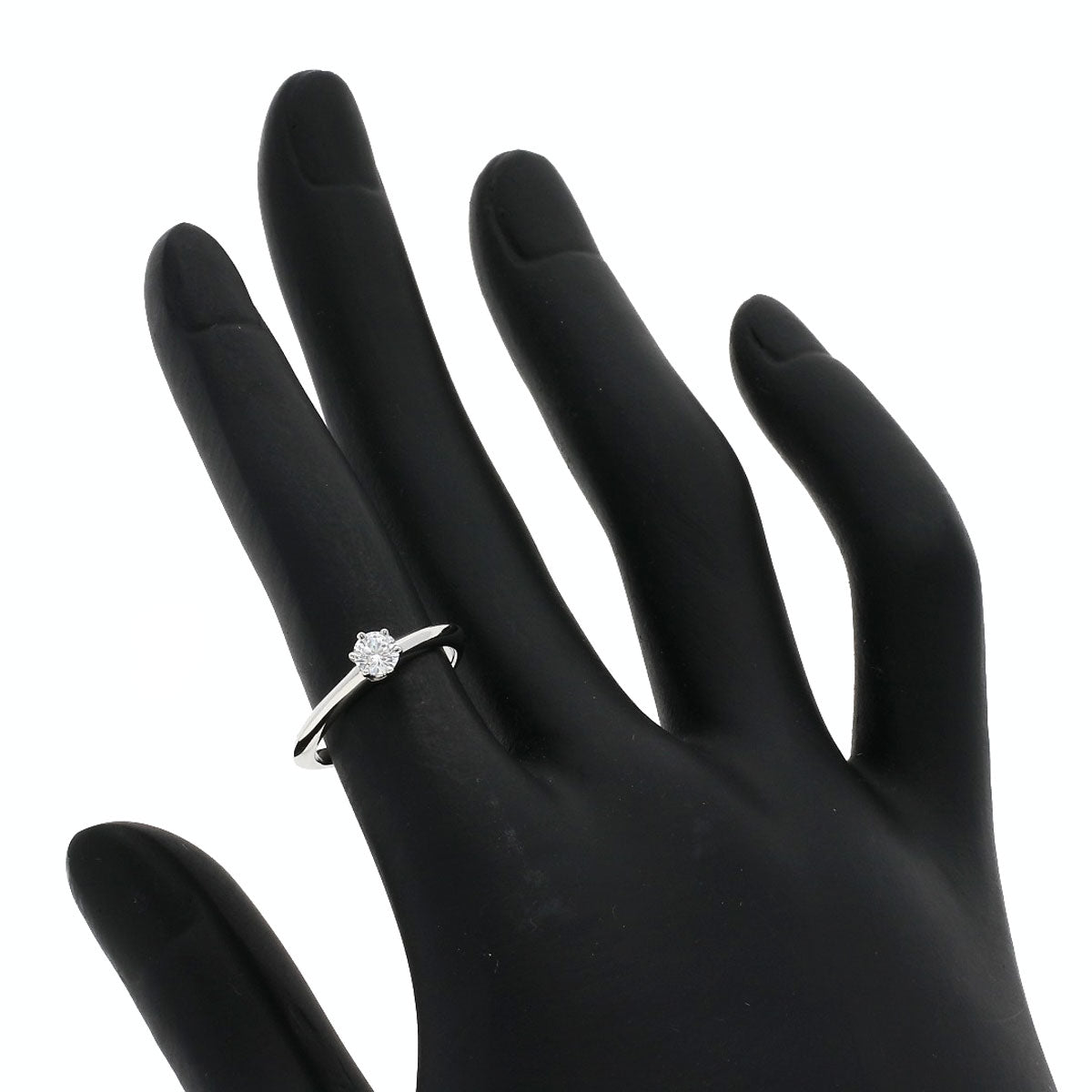 TIFFANY&Co. Solitaire Diamond Knife Edge Ring Platinum PT950 Ladies [Used]