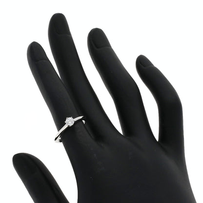 TIFFANY&Co. Solitaire Diamond Knife Edge Ring Platinum PT950 Ladies [Used]