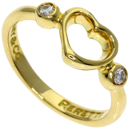 TIFFANY&Co.   Ring Open Heart 2P Diamond K18 Yellow Gold Ladies