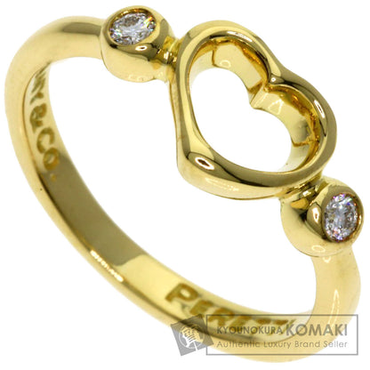 TIFFANY&Co.   Ring Open Heart 2P Diamond K18 Yellow Gold Ladies