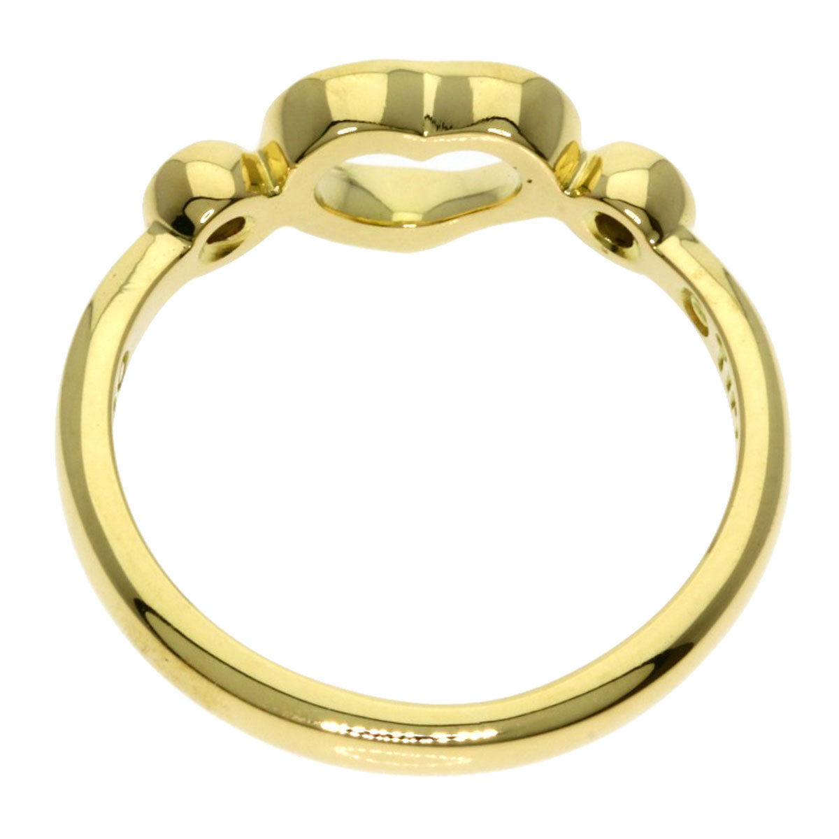 TIFFANY&Co.   Ring Open Heart 2P Diamond K18 Yellow Gold Ladies