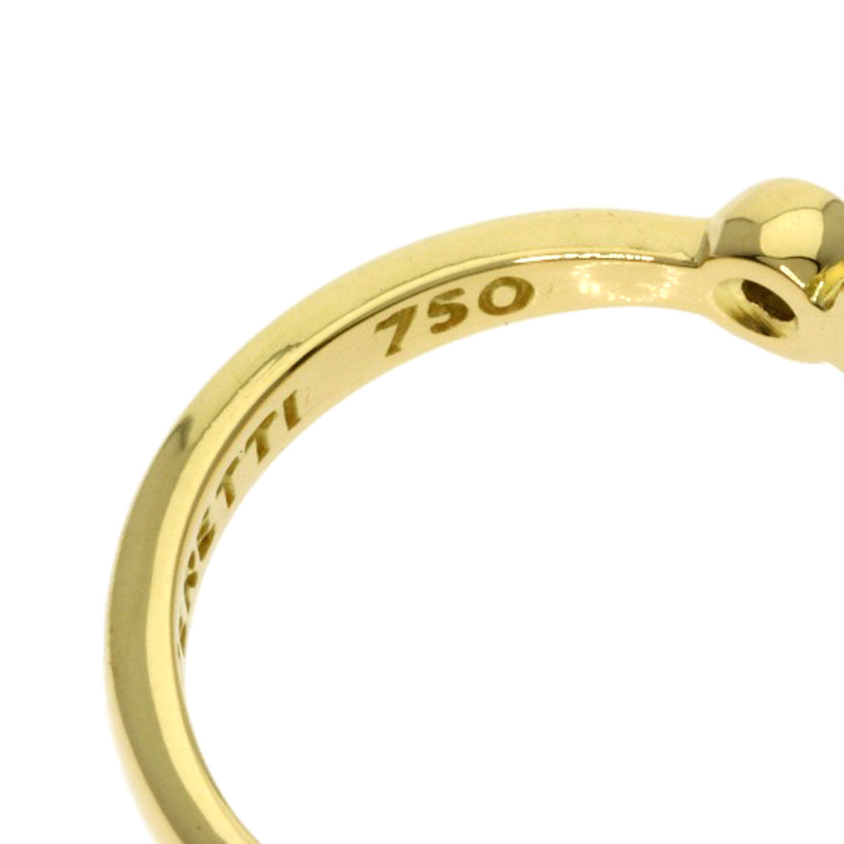 TIFFANY&Co.   Ring Open Heart 2P Diamond K18 Yellow Gold Ladies