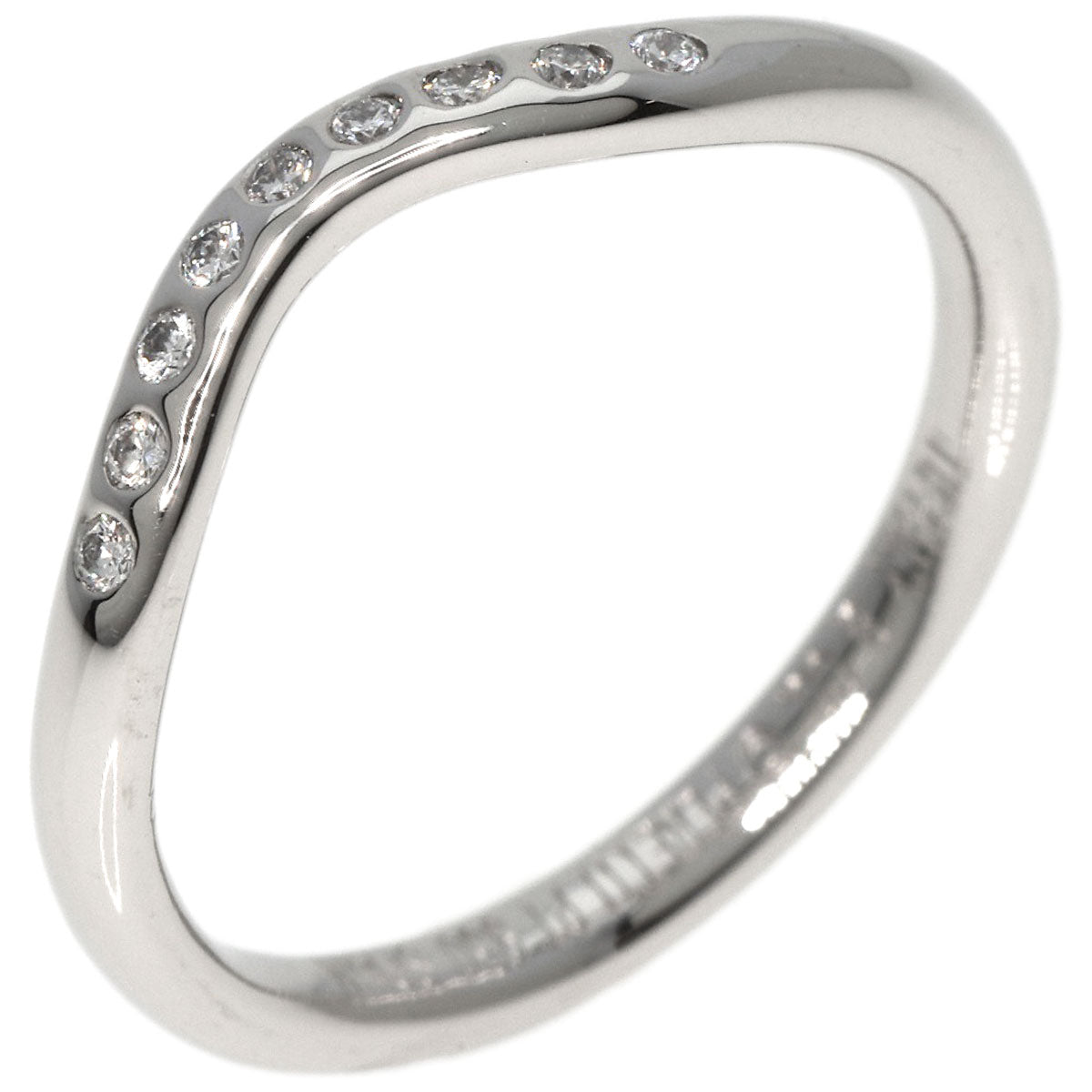 TIFFANY&Co.   Ring Curved band Diamond Platinum PT950 Ladies