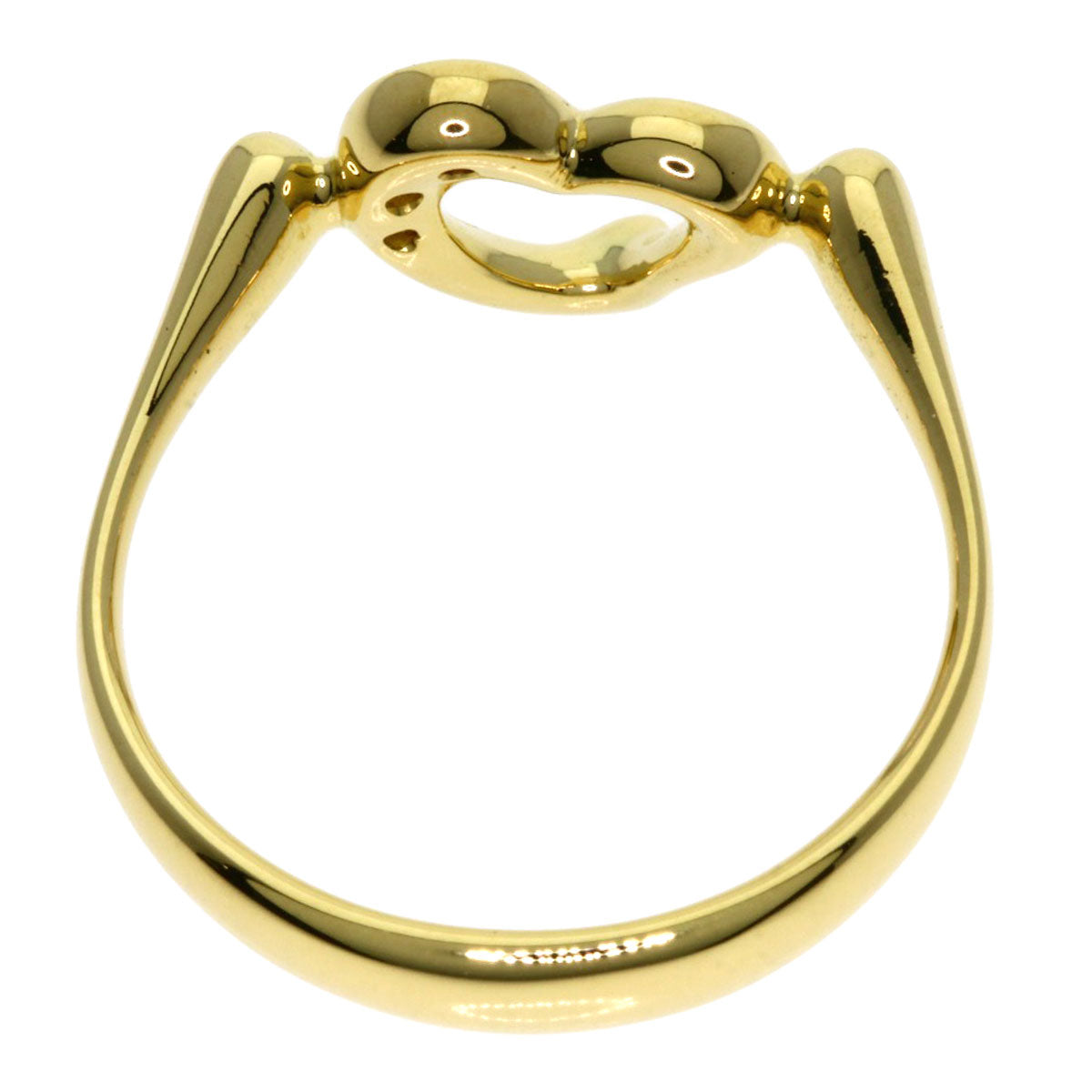 TIFFANY&Co.   Ring Open Heart 3P Diamond K18 Yellow Gold Ladies