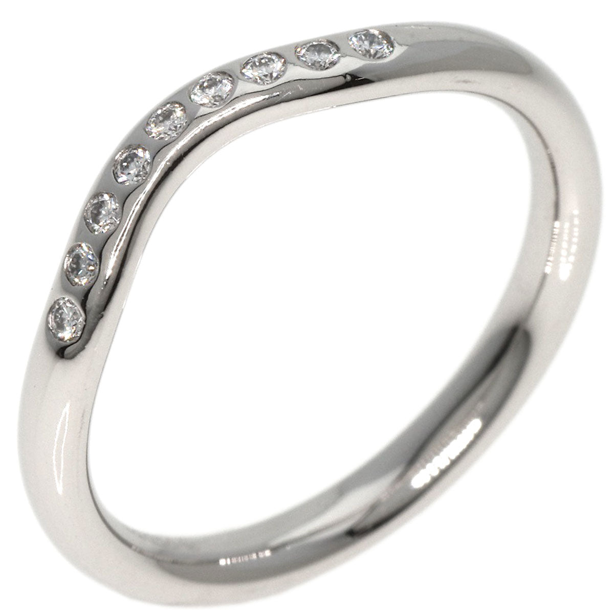 TIFFANY&Co.   Ring Curved band Diamond Platinum PT950 Ladies