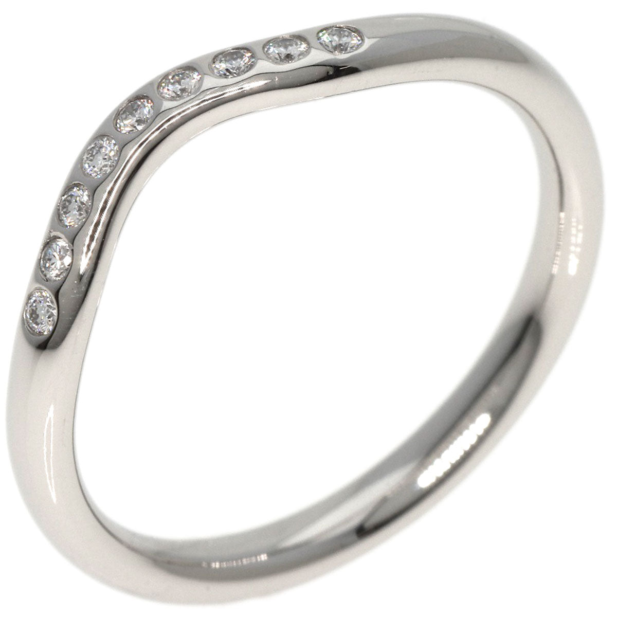 TIFFANY&Co.   Ring Curved band Diamond Platinum PT950 Ladies