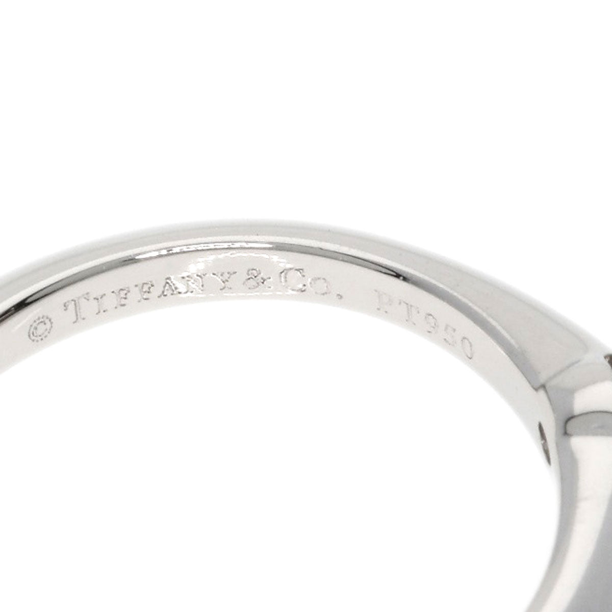 TIFFANY&Co.   Ring Solitaire Diamond Knife Edge Platinum PT950 Ladies