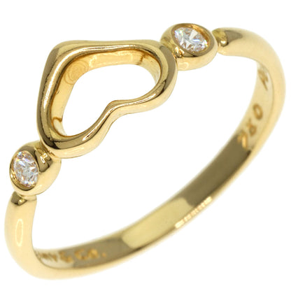 TIFFANY&Co.   Ring Open Heart 2P Diamond K18 Yellow Gold Ladies