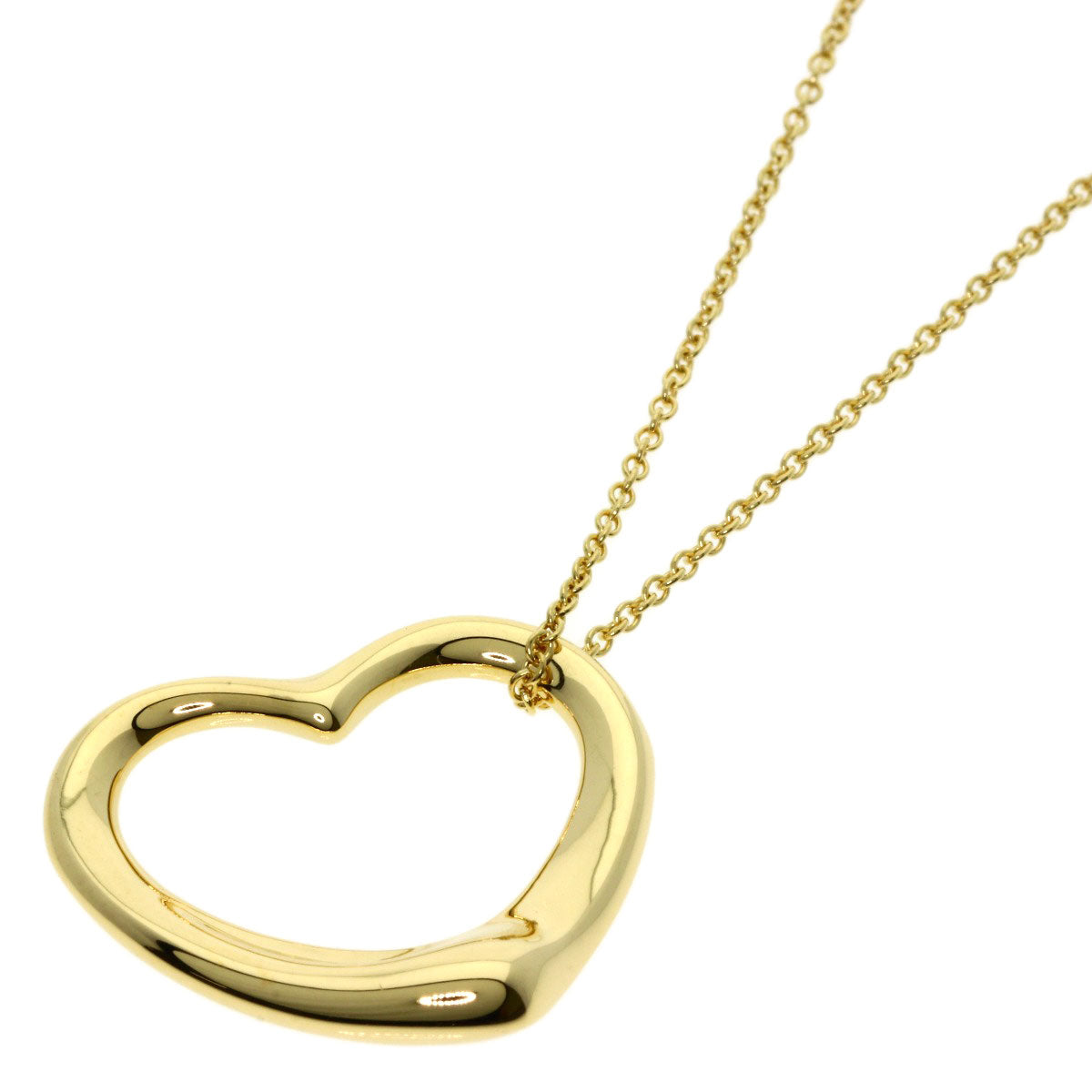 TIFFANY&Co.   Necklace Open heart K18 Yellow Gold Ladies