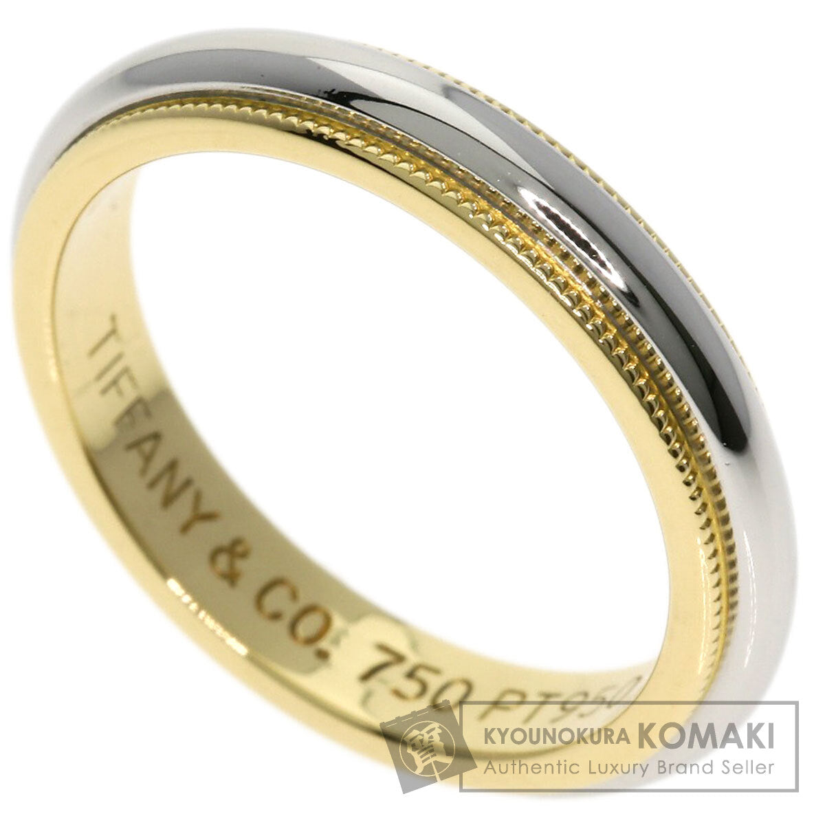 TIFFANY&Co.   Ring Milgrain K18 Yellow Gold PT950Ladies