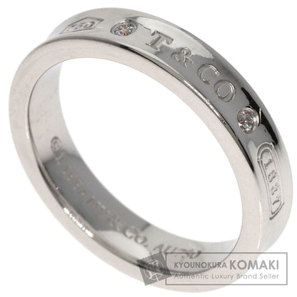 TIFFANY&Co. 1837 Narrow Diamond Ring K18 White Gold Ladies [Used]