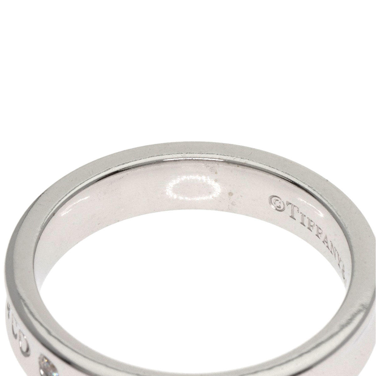 TIFFANY&Co. 1837 Narrow Diamond Ring K18 White Gold Ladies [Used]