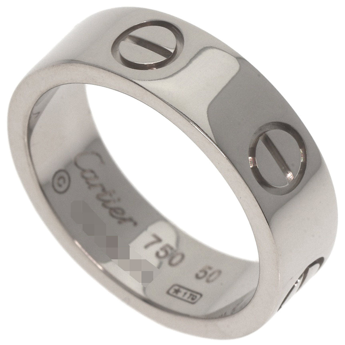 CARTIER love ring #50 Ring K18 White Gold Ladies [Used]