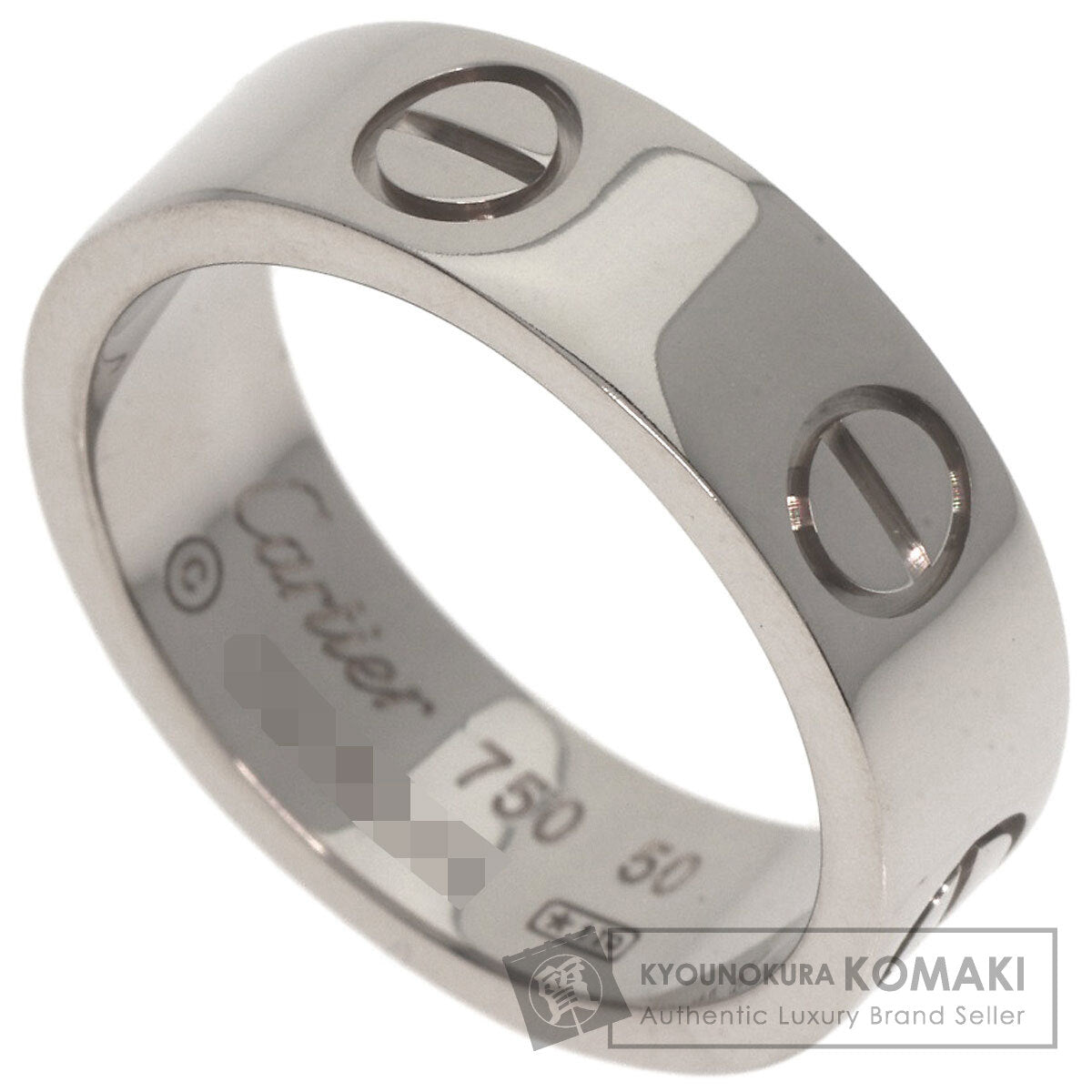 CARTIER love ring #50 Ring K18 White Gold Ladies [Used]