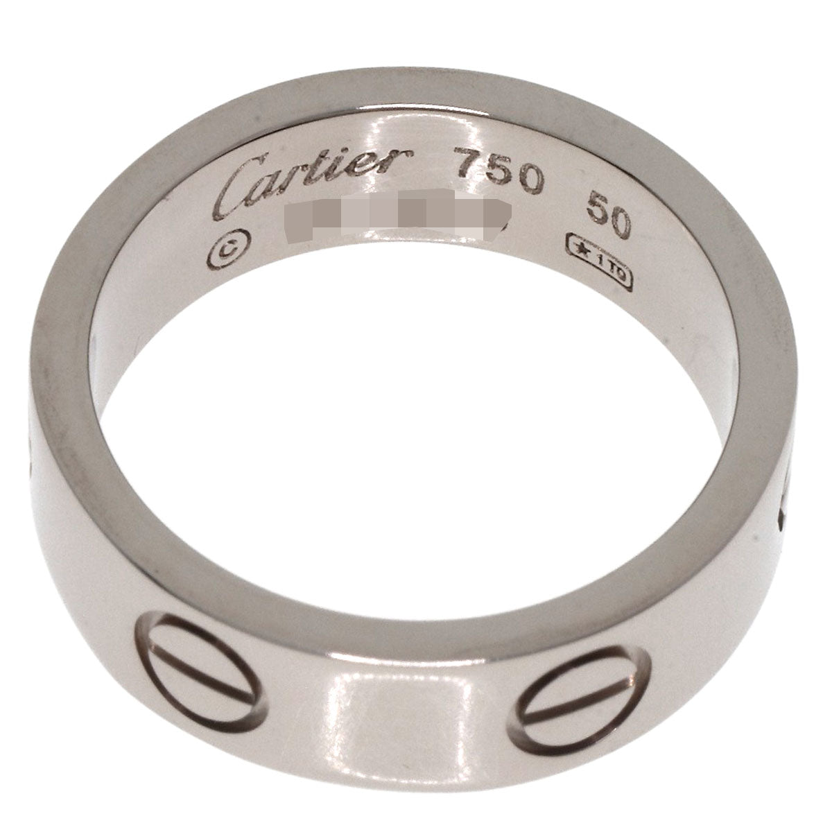 CARTIER love ring #50 Ring K18 White Gold Ladies [Used]