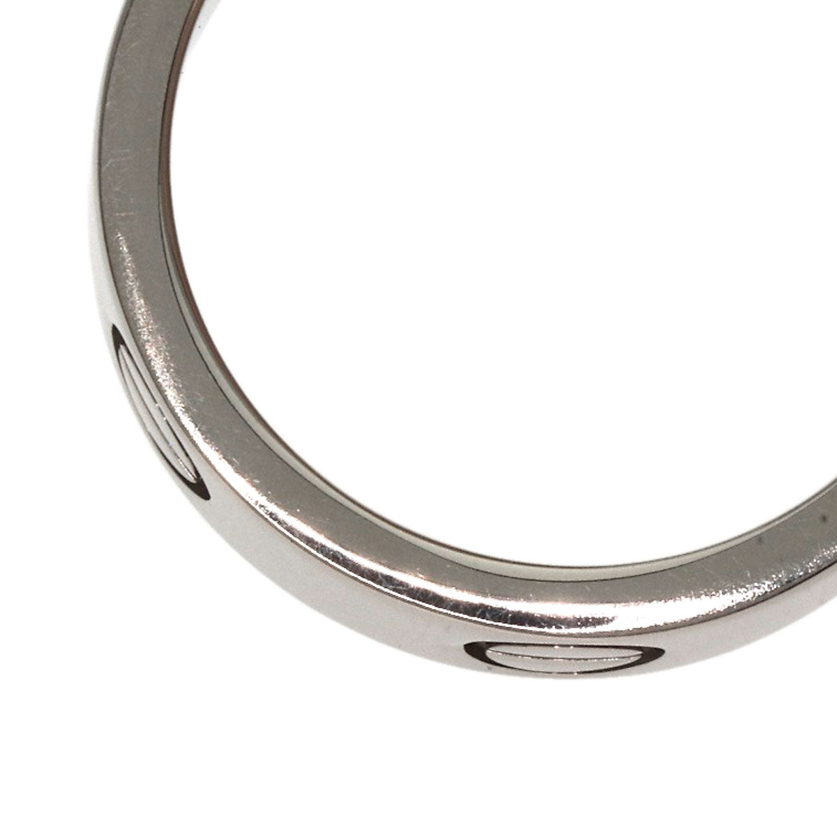 CARTIER love ring #50 Ring K18 White Gold Ladies [Used]