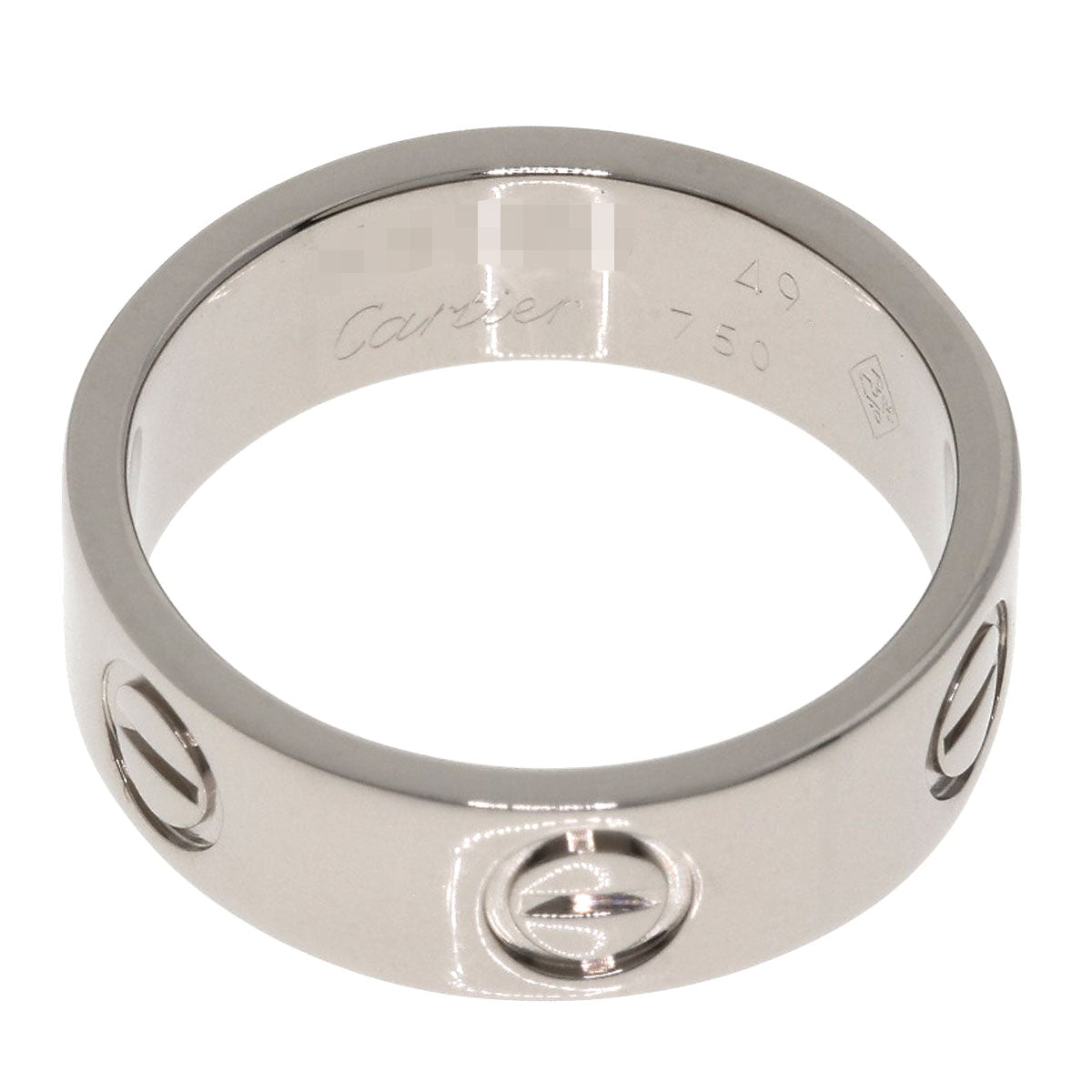 CARTIER love ring #49 Ring K18 White Gold Ladies [Used]