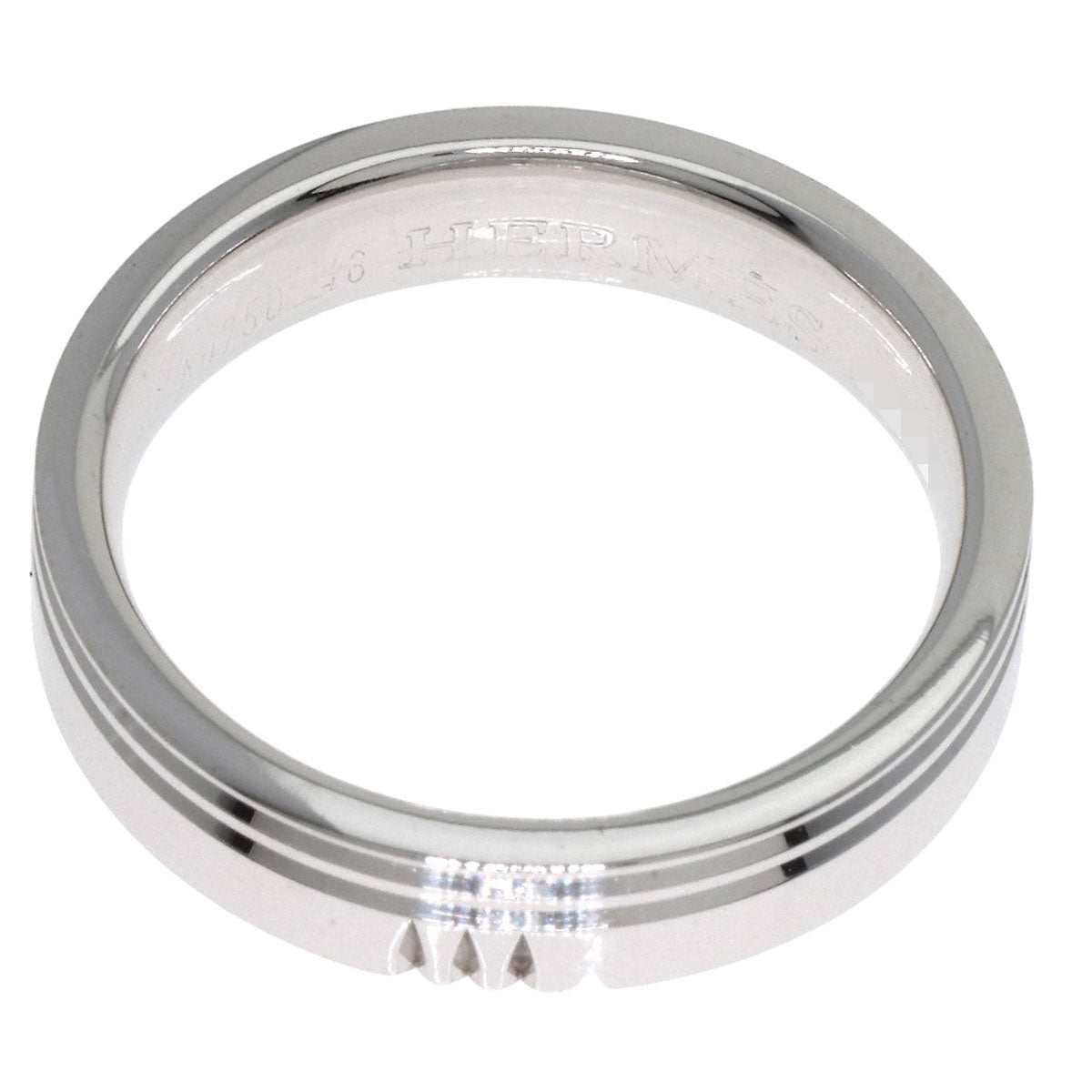 HERMES   Alliance Kelly #46 Ring  K18 White Gold Ladies [Used]