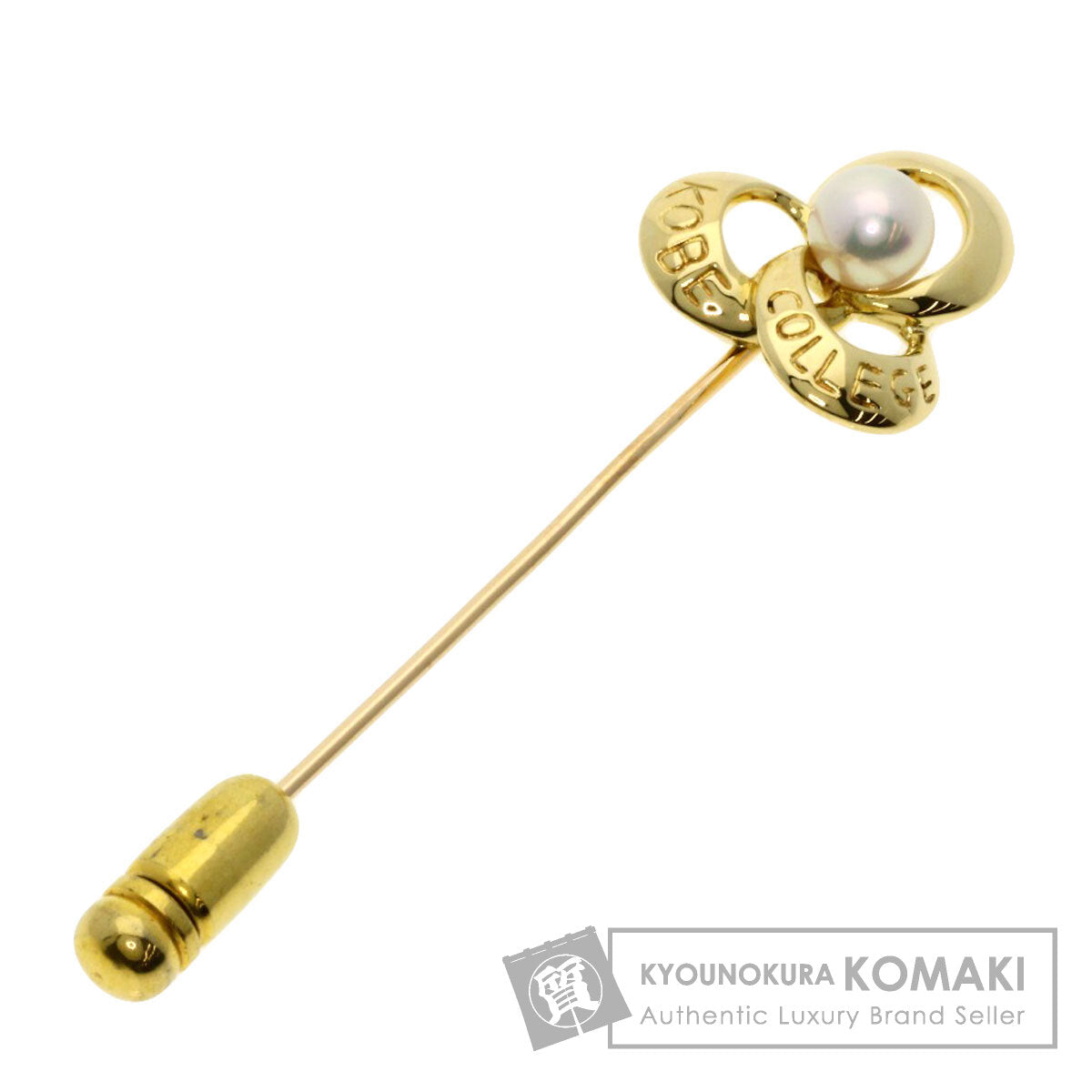 MIKIMOTO   Brooch College Brooch Pearl Pearl K18 Yellow Gold Ladies