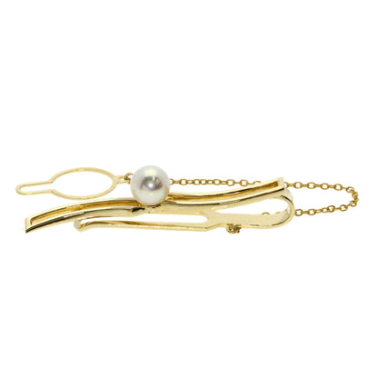 MIKIMOTO   Tie pin Pearl Pearl K14 Yellow Gold mens