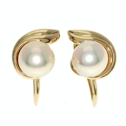 MIKIMOTO Pearl Pearl Earring K14 Yellow Gold Ladies [Used]