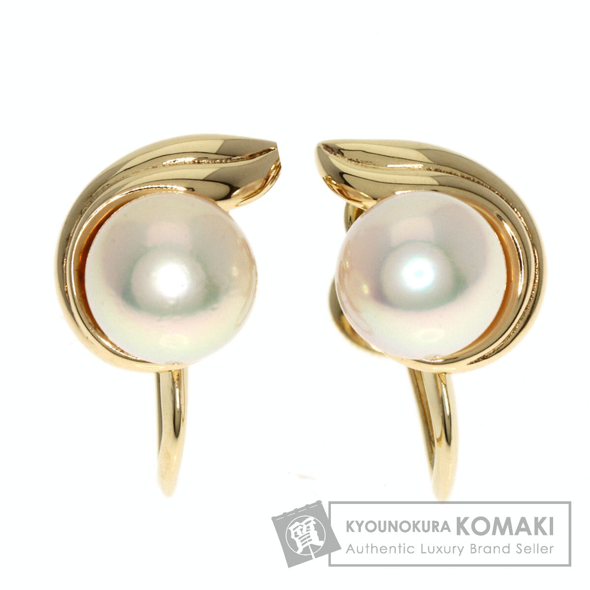 MIKIMOTO Pearl Pearl Earring K14 Yellow Gold Ladies [Used]