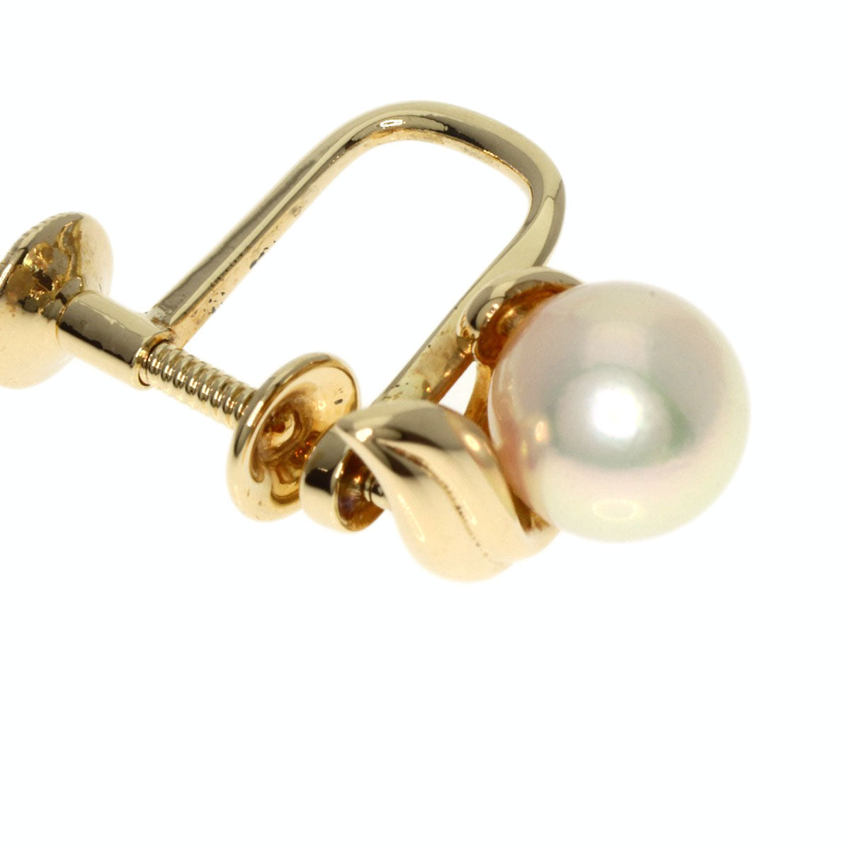 MIKIMOTO Pearl Pearl Earring K14 Yellow Gold Ladies [Used]