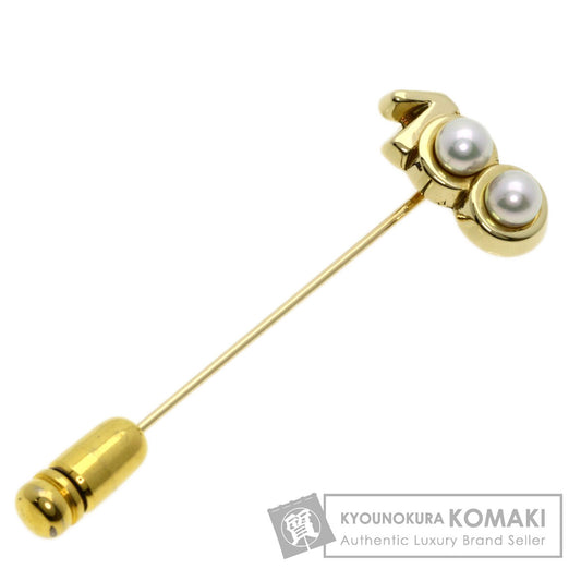 MIKIMOTO   Brooch Pearl Pearl Pin Brooch K14 Yellow Gold Ladies