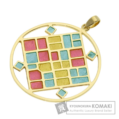 MIKIMOTO Enamel Pendant top K18 Yellow Gold Ladies [Used]