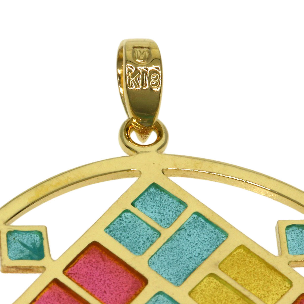 MIKIMOTO Enamel Pendant top K18 Yellow Gold Ladies [Used]