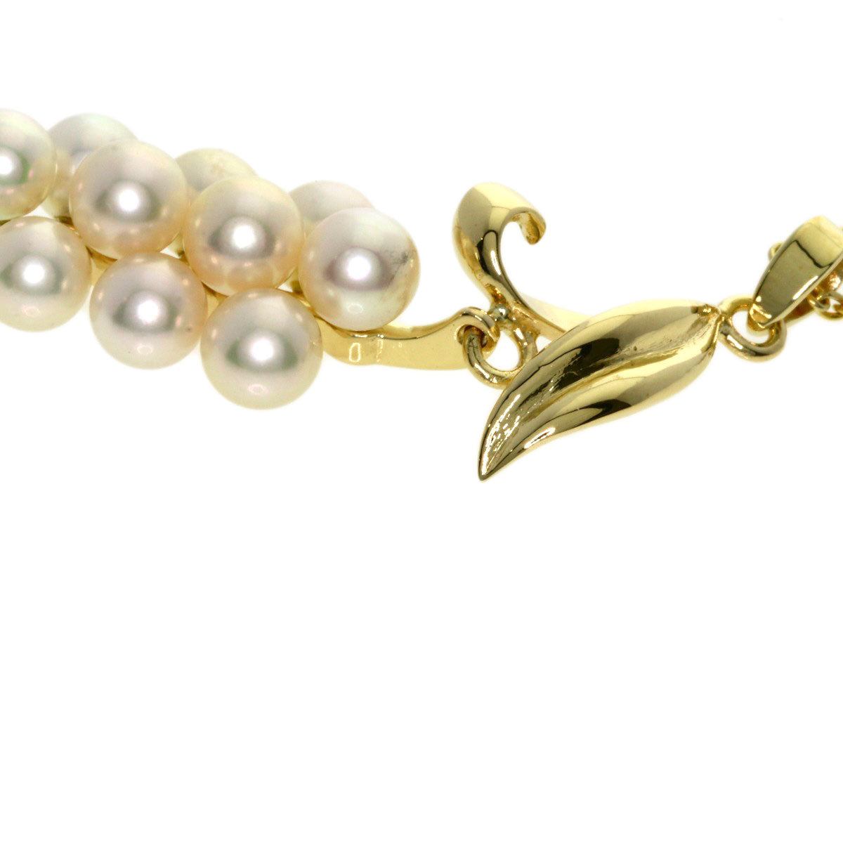 MIKIMOTO Pearl Pearl Necklace K14 Yellow Gold Ladies [Used]