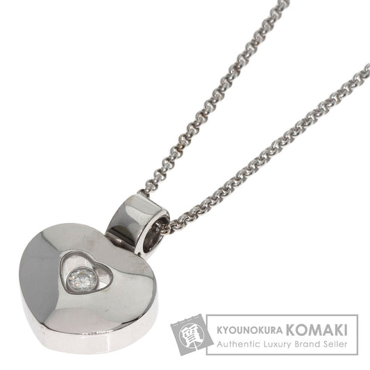 Chopard   Necklace Happy diamond heart motif K18 White Gold Ladies