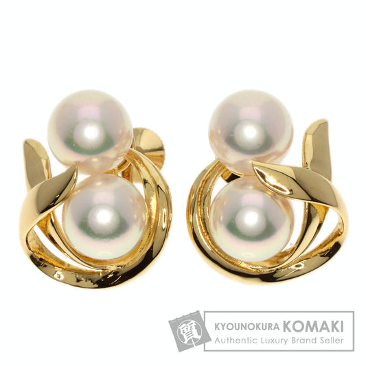 MIKIMOTO   Pearl Pearl Earring  K18 Yellow Gold Ladies [Used]