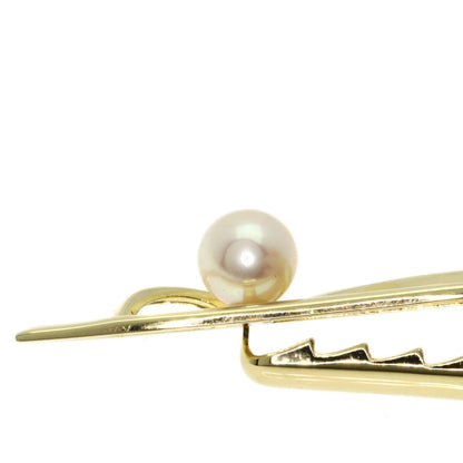 MIKIMOTO   Tie pin Pearl Pearl K14 Yellow Gold mens