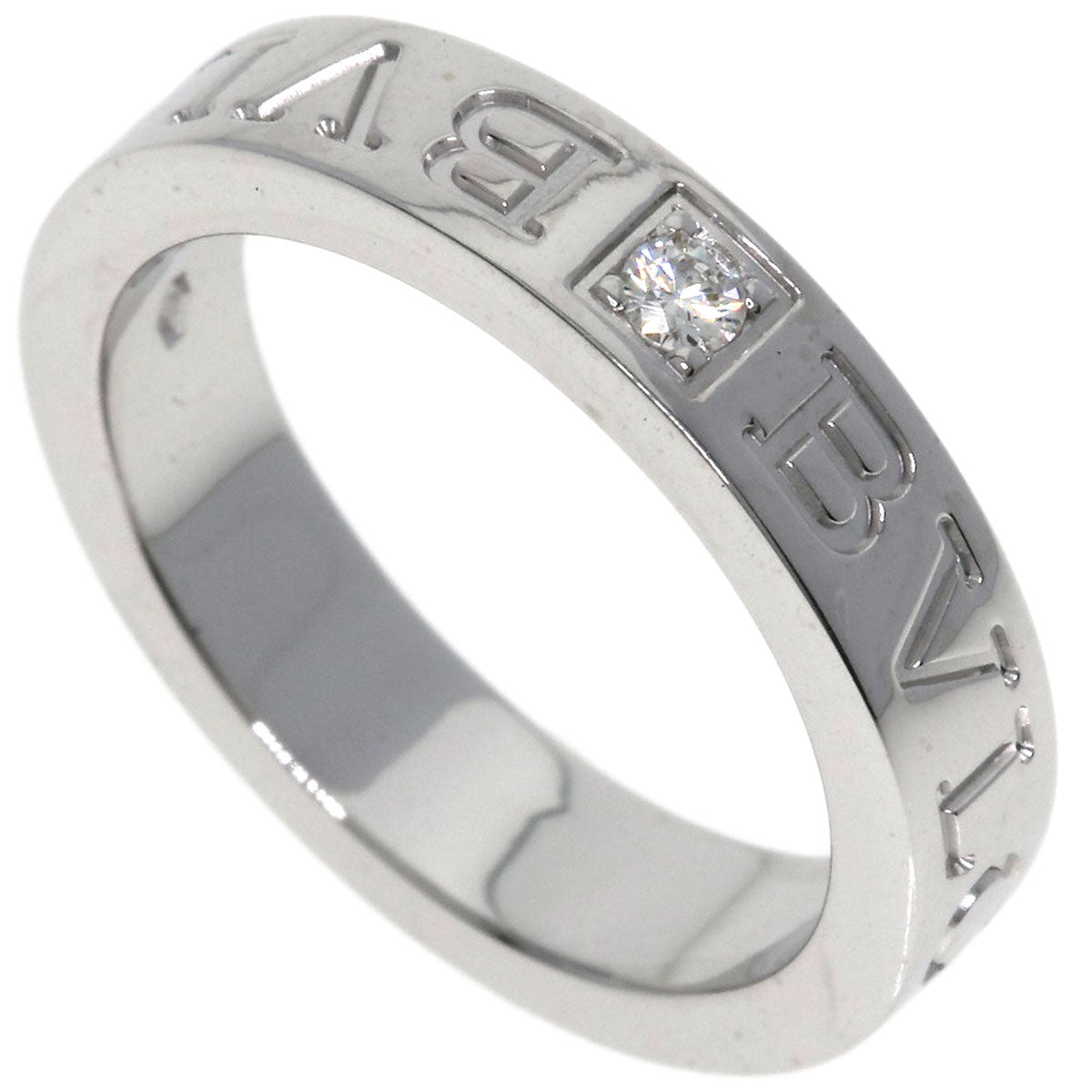 BVLGARI   Ring Double logo Diamond K18 White Gold Ladies