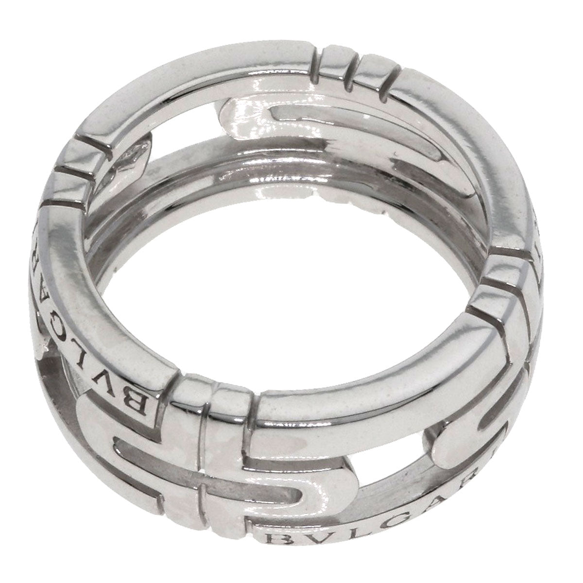 BVLGARI   Ring Parentesi Openwork #48 K18 White Gold Ladies