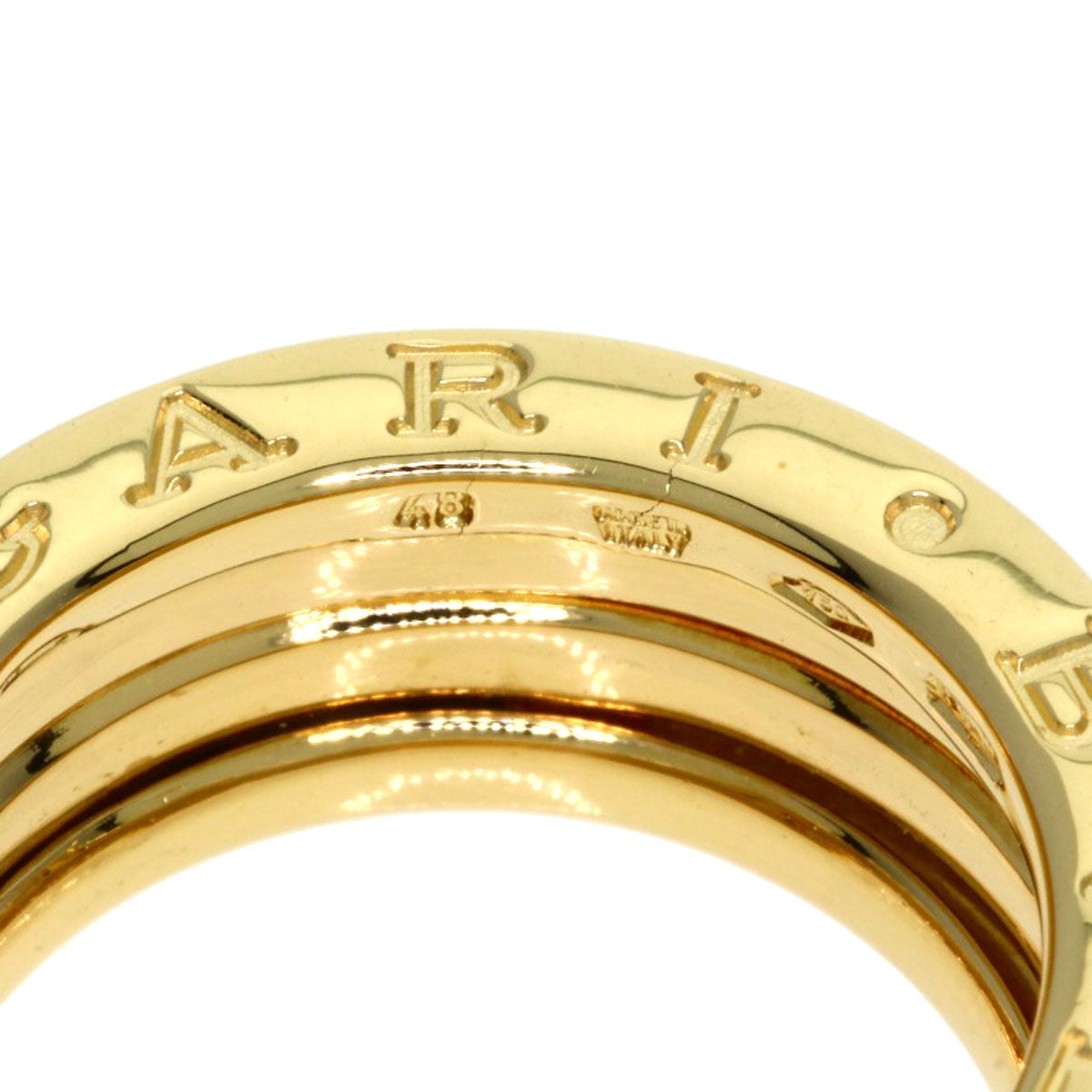 BVLGARI   Ring B.zero1 2 Band #48 K18 Yellow Gold Ladies