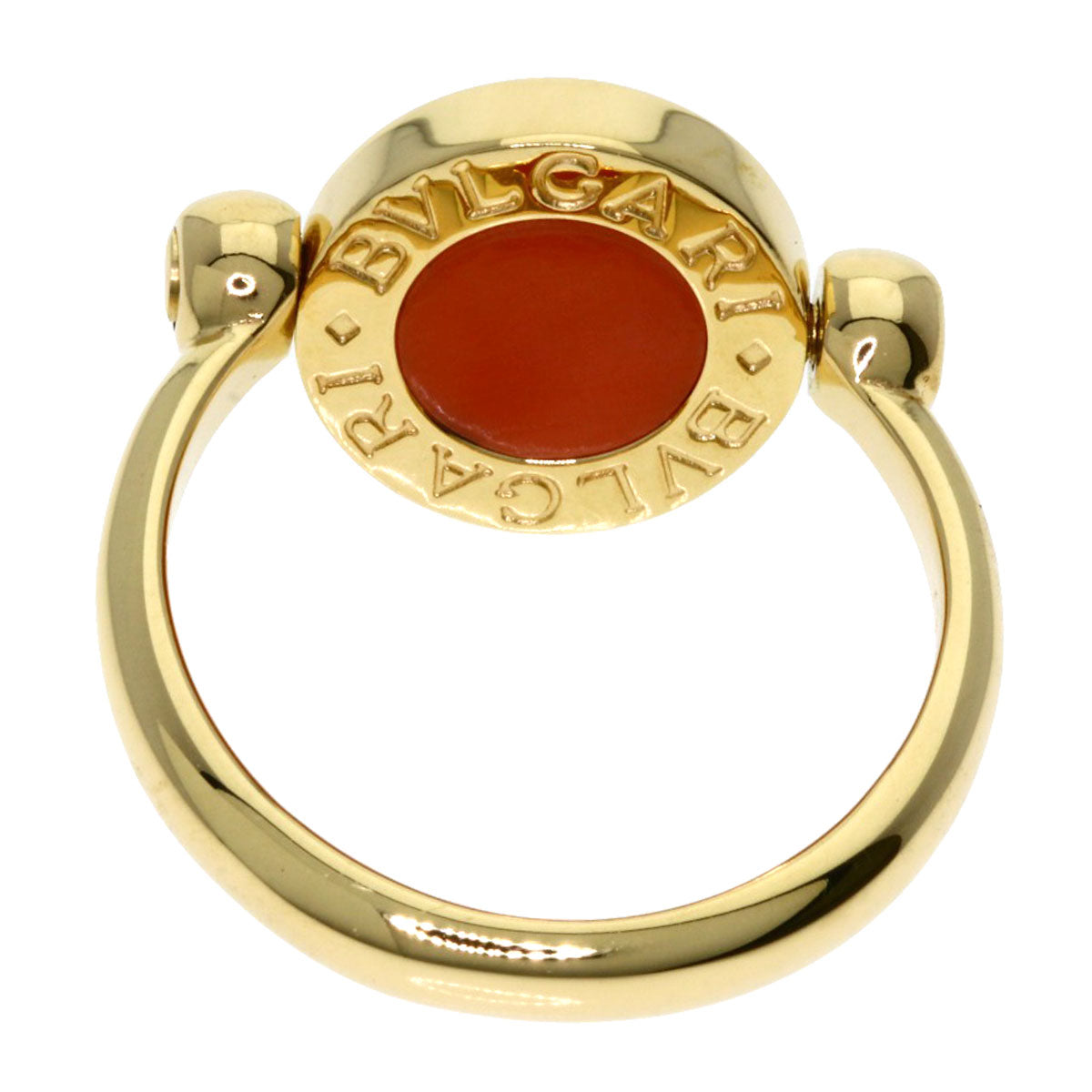 BVLGARI   Ring BVLGARI BVLGARI Flip Onyx Coral K18 Yellow Gold Ladies