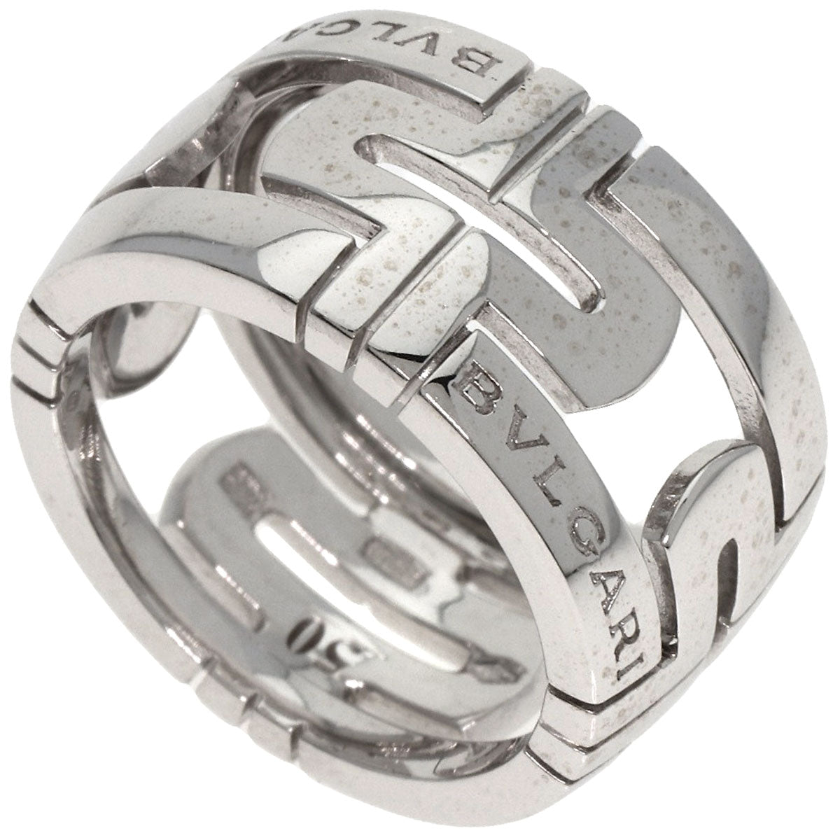 BVLGARI   Ring Parentesi Openwork #50 K18 White Gold Ladies