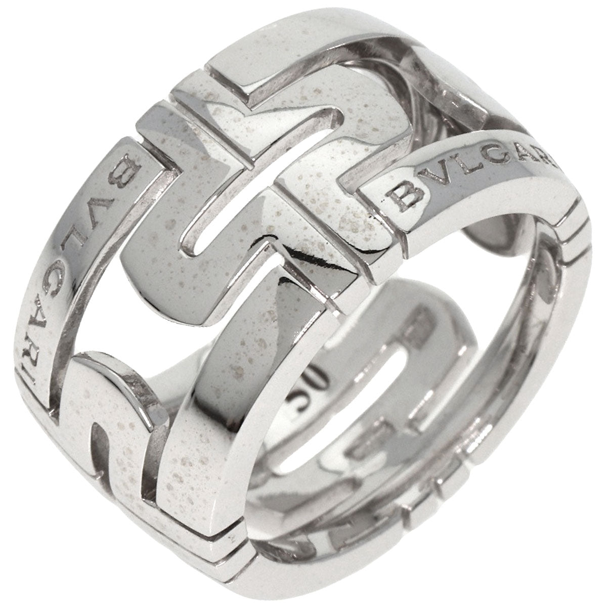 BVLGARI   Ring Parentesi Openwork #50 K18 White Gold Ladies